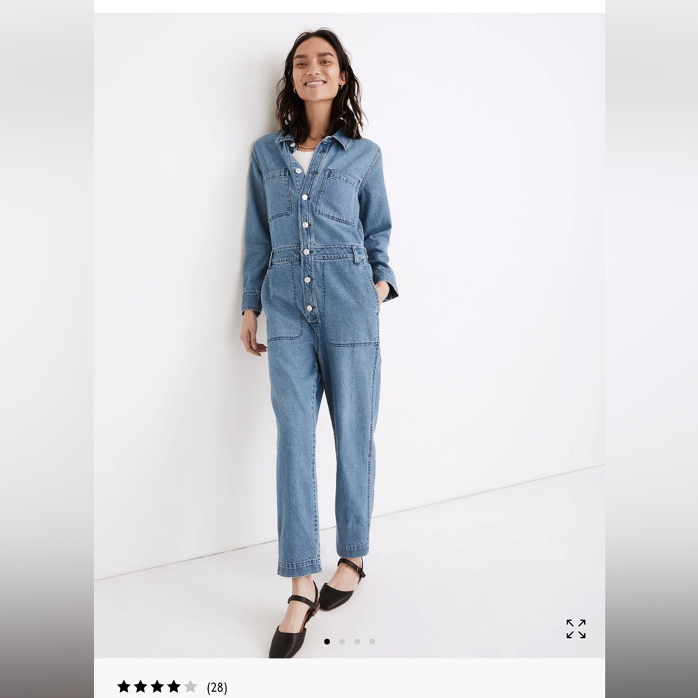 Madewell Denim Relaxed Coverall Jumpsuit
